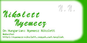 nikolett nyemecz business card